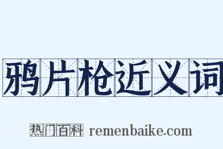 鸦片枪近义词是什么意思的图片